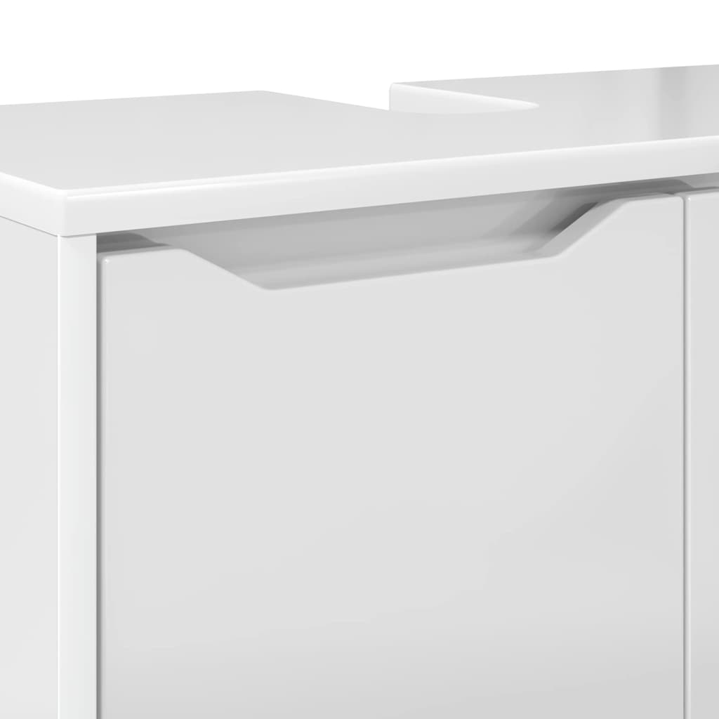 Mobile per lavabo da bagno Bianco Lucido 60 x 30 x 60 cm