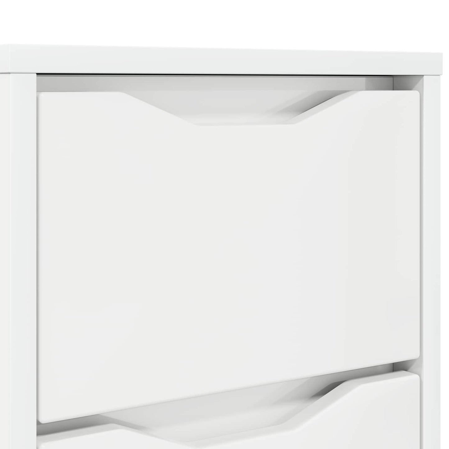 Comodino Bianco Lucido 30,5 x 30 x 43 cm Legno ingegnerizzato