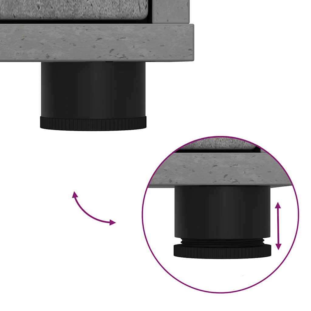Armadio Grigio cemento 40 x 48 x 57 cm Legno multistrato