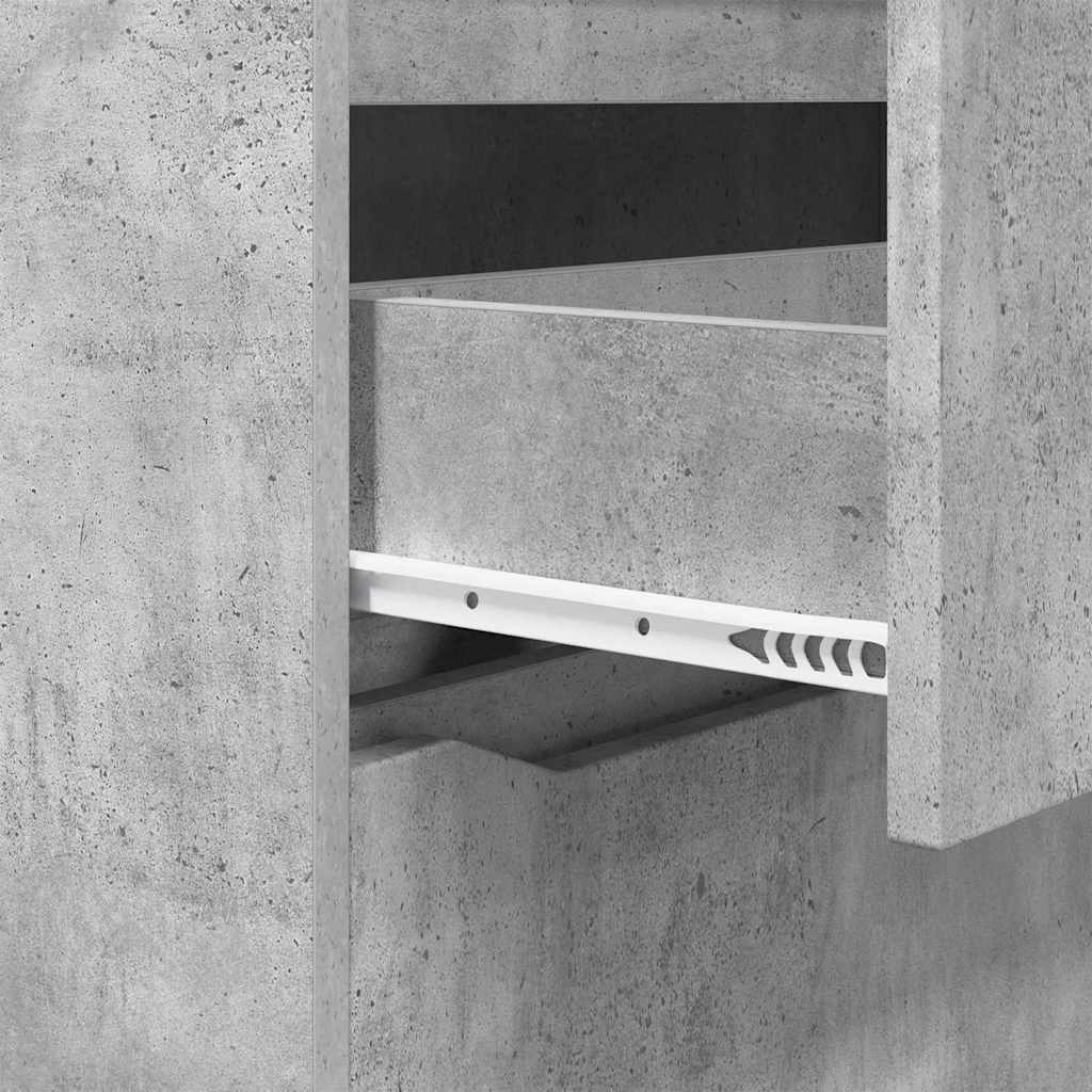 Armadio Grigio cemento 80 x 31 x 81 cm Legno multistrato