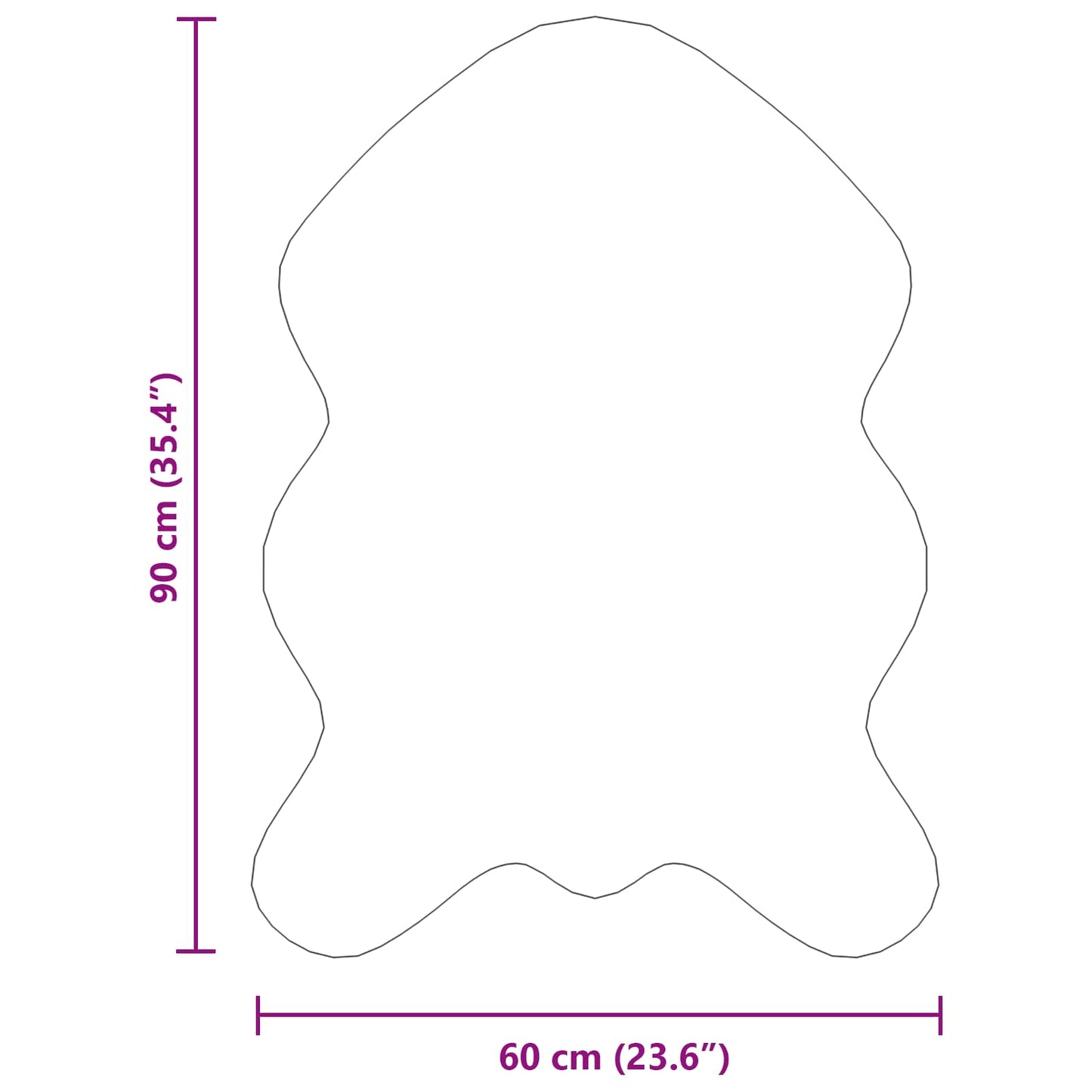 Tappeto in Pelliccia Sintetica di Coniglio Olite Nero