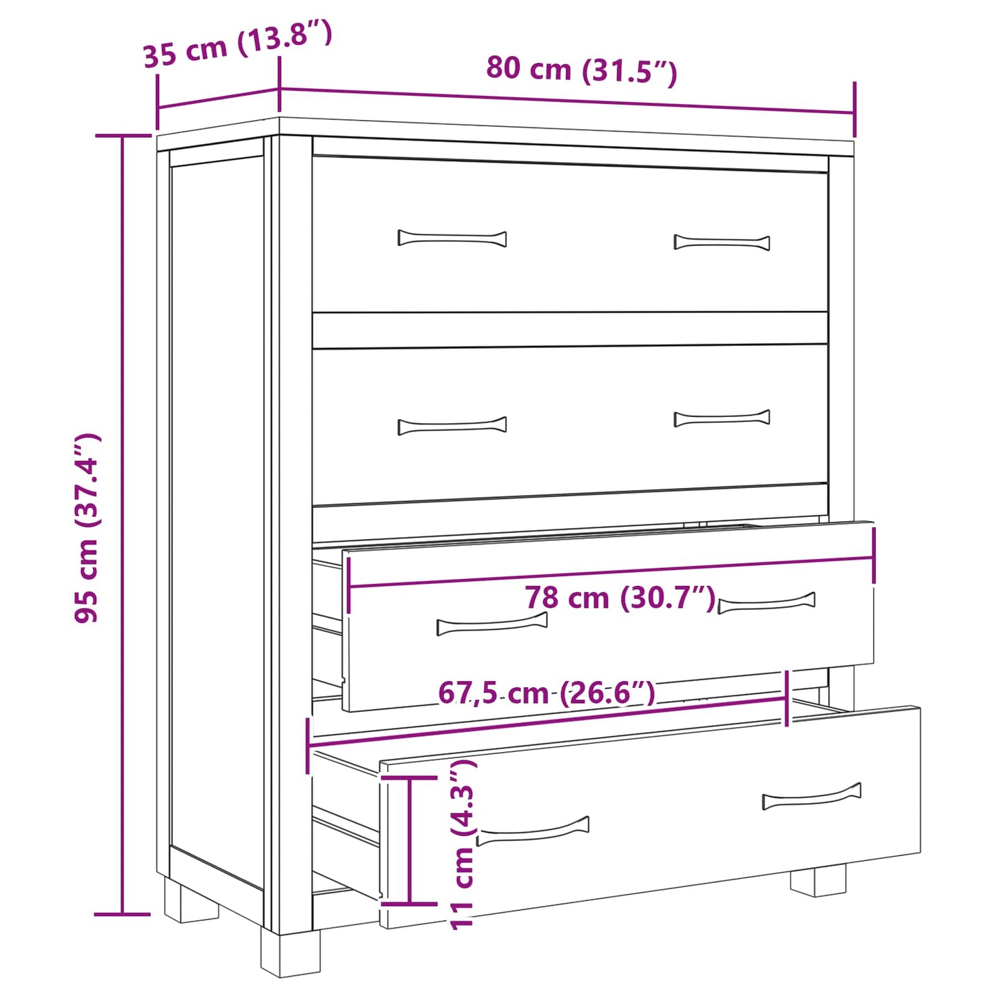 Armadietto con cassetto Marrone Legno multistrato