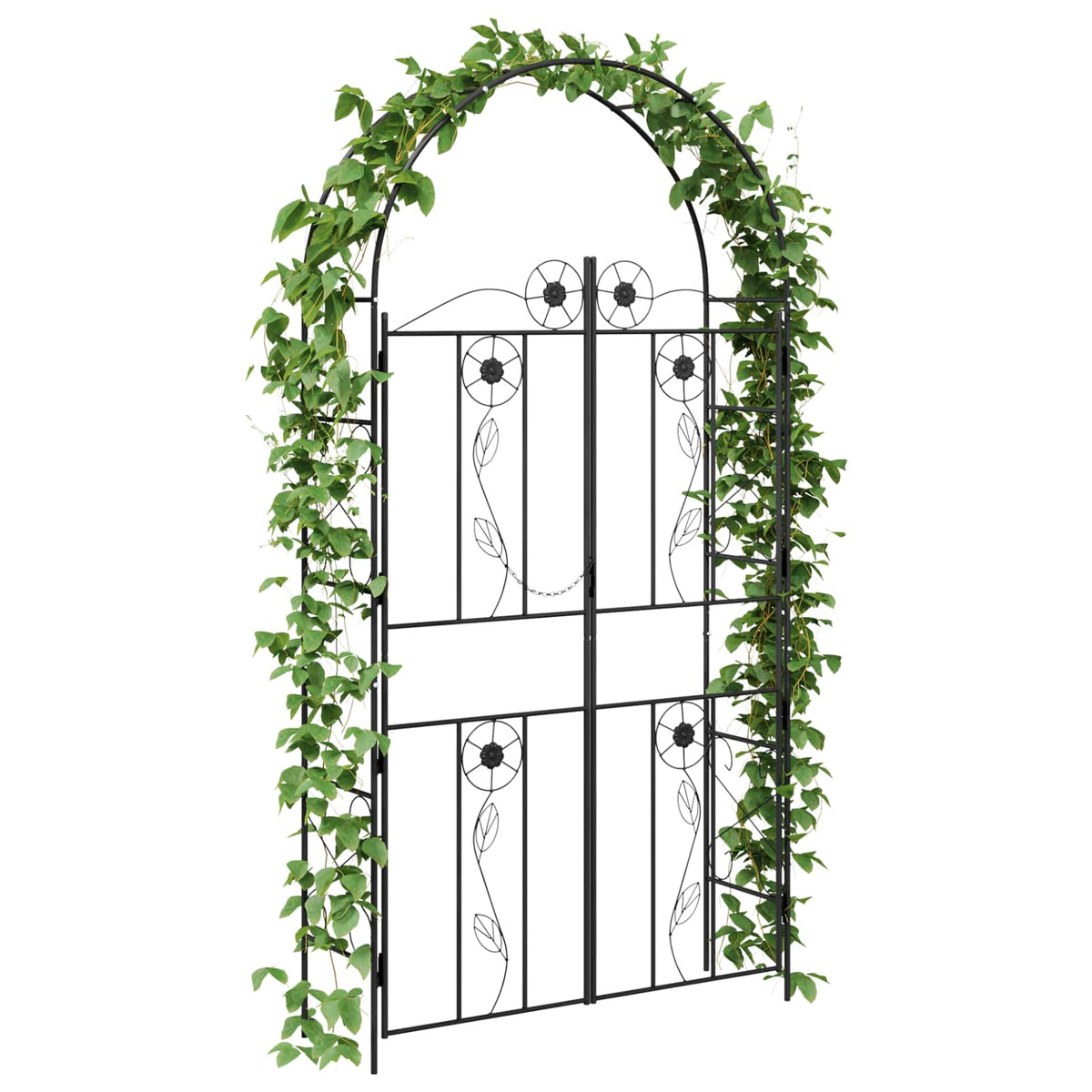Arco da Giardino Tinta unita Nero 115 x 37 x 226 cm | homemem39