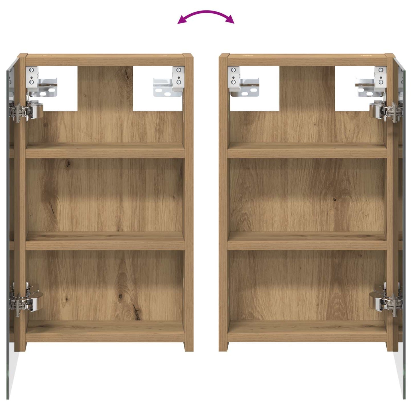 Set di Armadi da Bagno con lo scaffale 3 pcs 80 x 10,5 x 50 cm