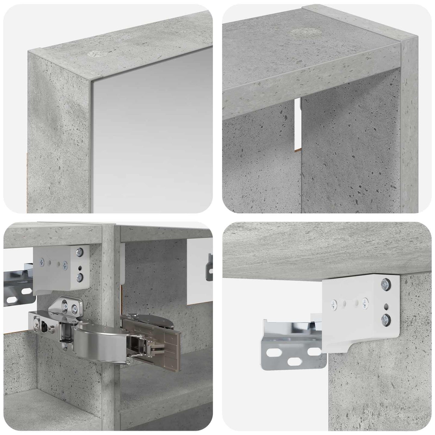 Set di Armadi da Bagno con lo scaffale 3 pcs 100 x 10,5 x 50 cm | homemem39