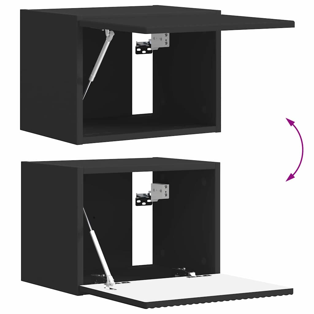 Mobile TV da parete Nero 39 x 31 x 29,5 cm Legno multistrato