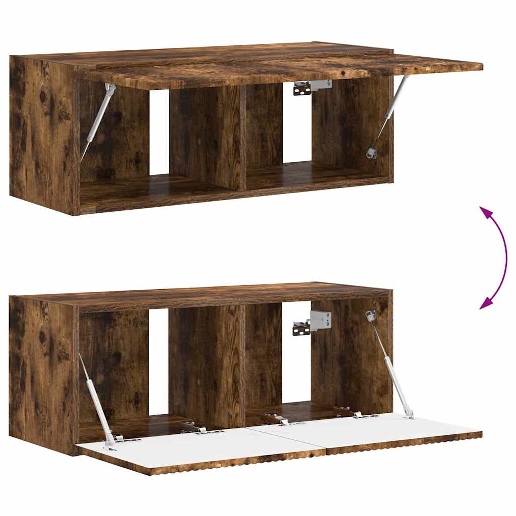 Mobile TV da parete Rovere fumé 78,5 x 31 x 29,5 cm