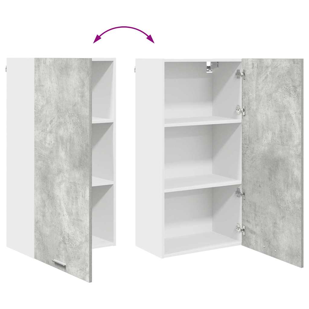 Armadio pensile Grigio Cemento e Bianco 50 x 31 x 100 cm