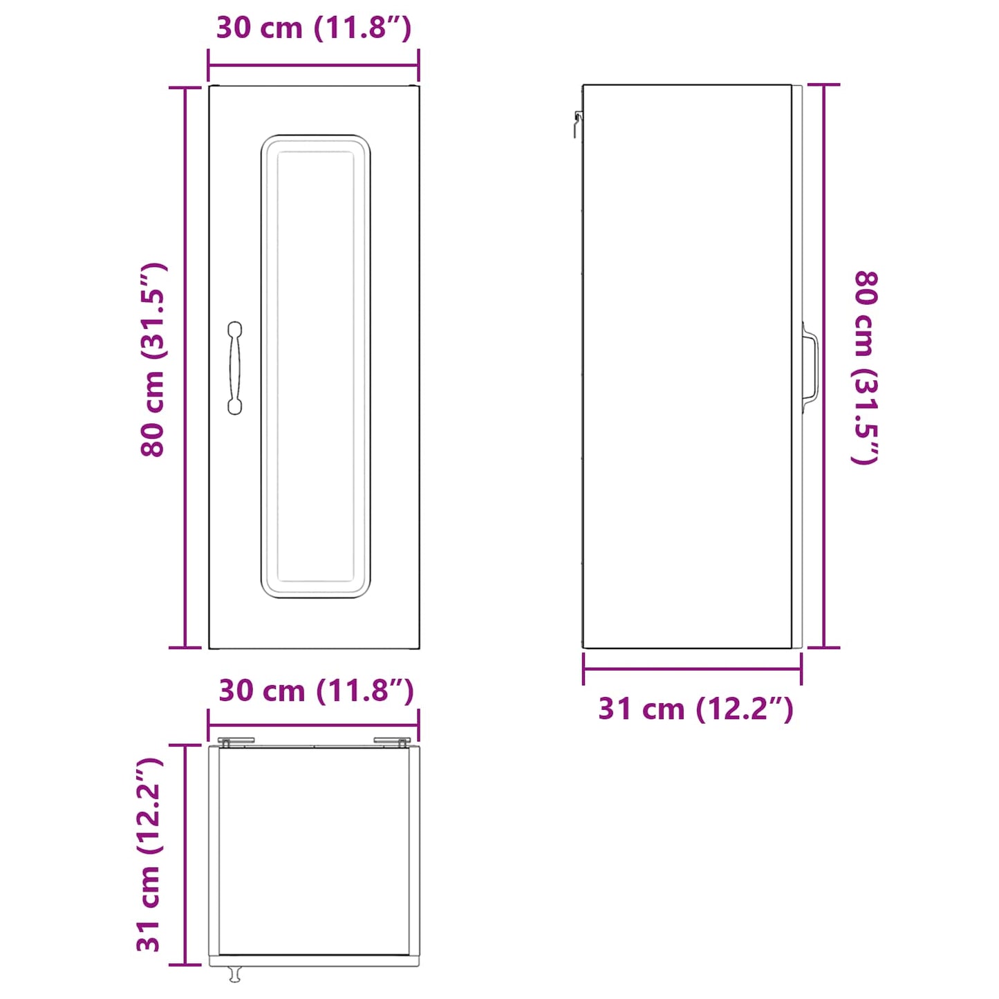 Pannello lavastoviglie Kalmar 2 pcs Legno vecchio