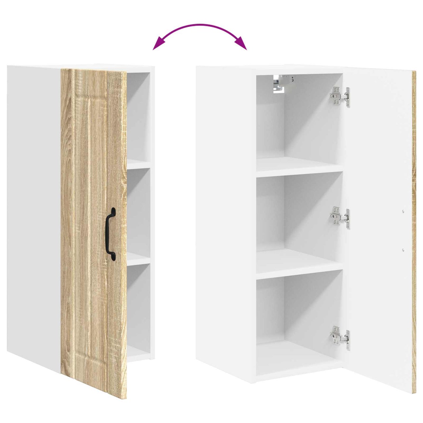 Armadietto a muro LUCCA Rovere Sonoma 30 x 31 x 80 cm