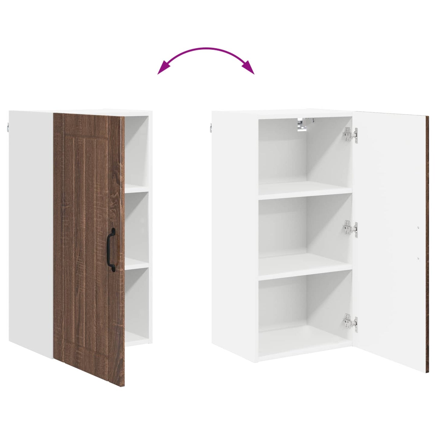 Armadietto a muro LUCCA Rovere Marrone 40 x 31 x 80 cm