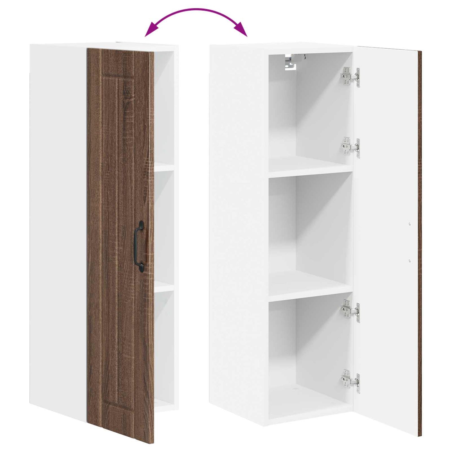 Armadietto a muro LUCCA Rovere Marrone 30 x 31 x 100 cm
