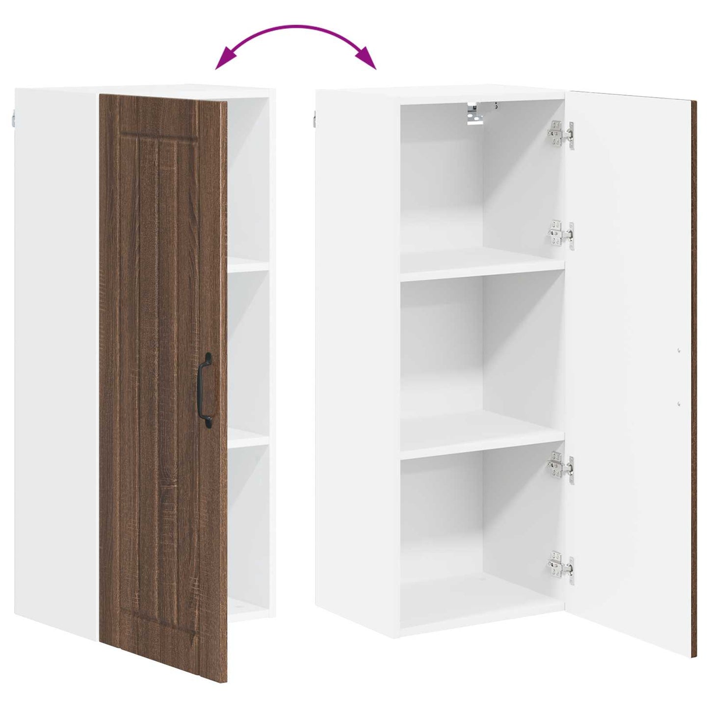 Armadietto a muro LUCCA Rovere Marrone 40 x 31 x 100 cm