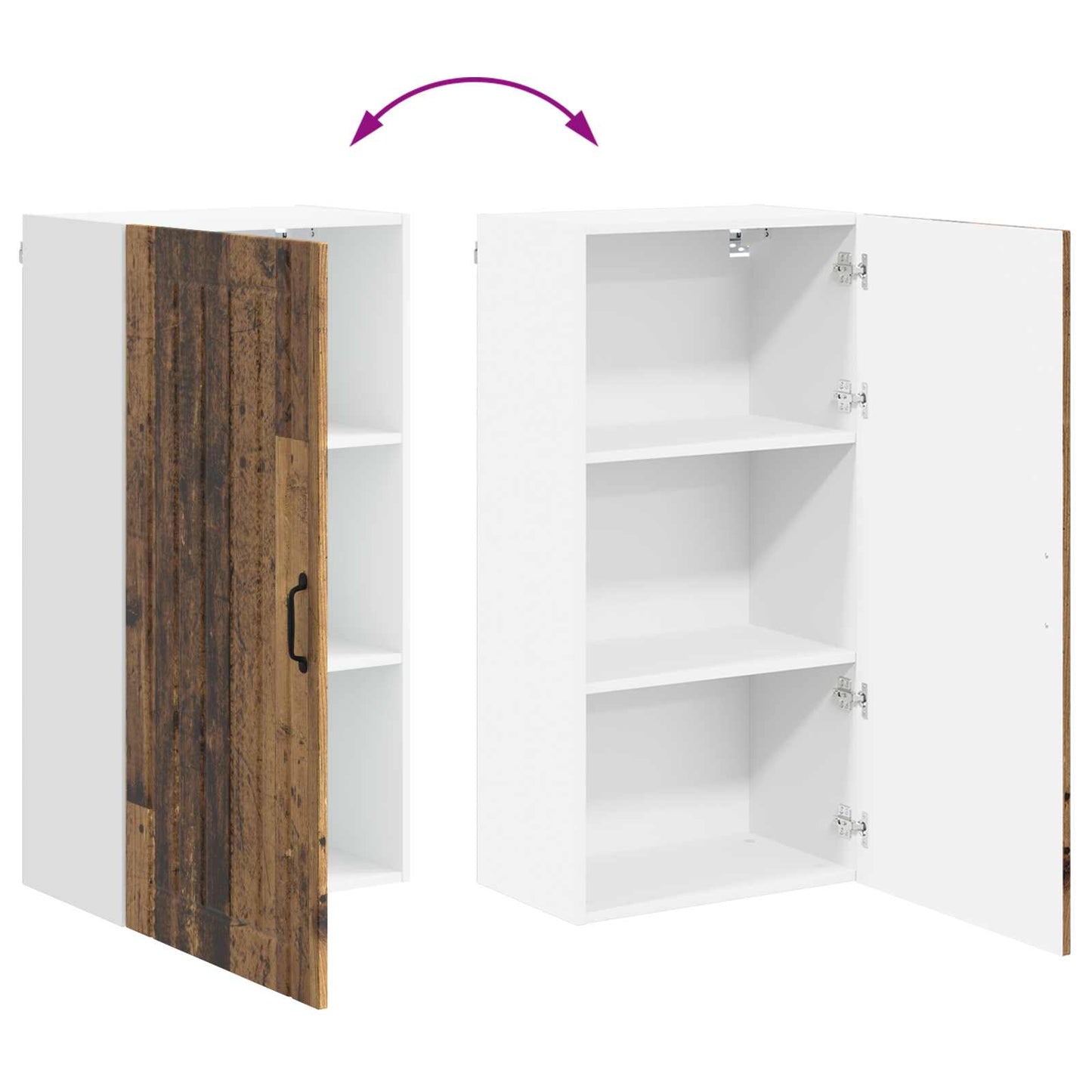 Armadietto a muro LUCCA Legno antico 50 x 31 x 100 cm