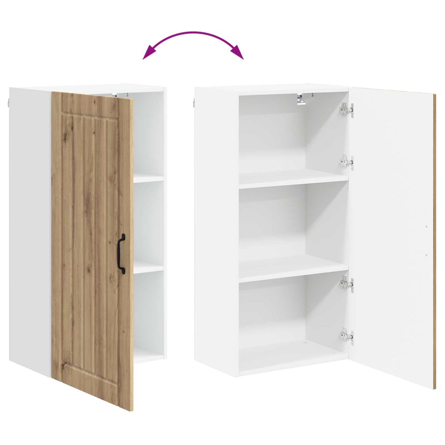 Armadietto a muro LUCCA Rovere Artigianale 50 x 31 x 100 cm