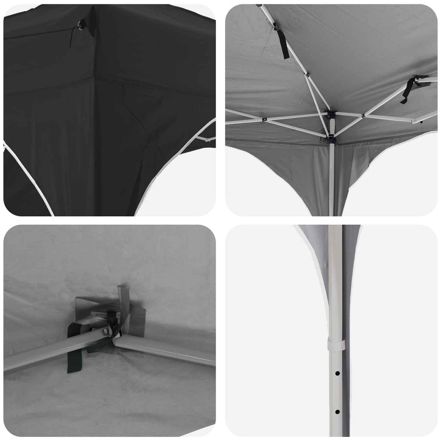 Tenda per feste a pop-up 290 x 290 x 245 cm Antracite