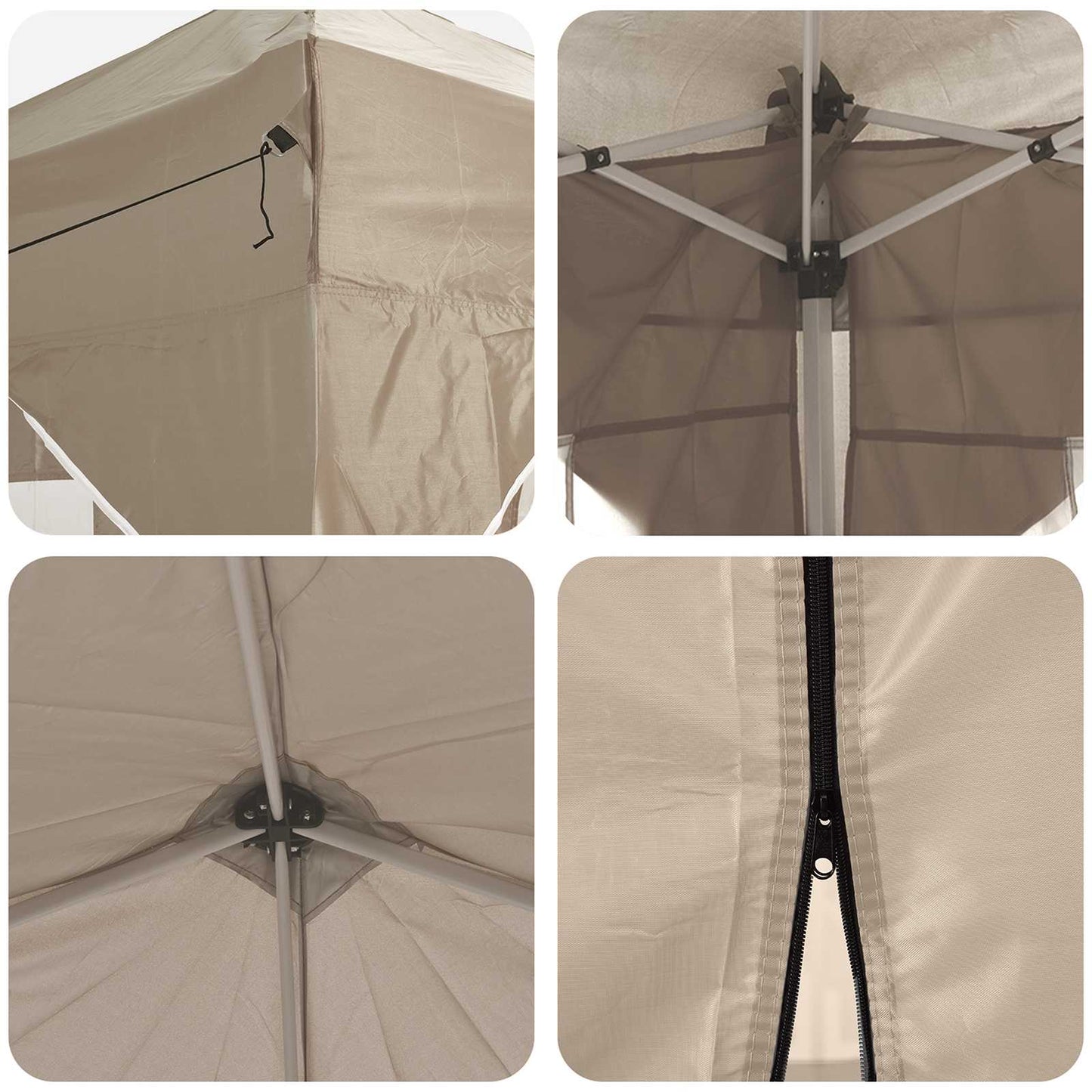 Tenda per feste a pop-up 575 x 288 x 245 cm Crema