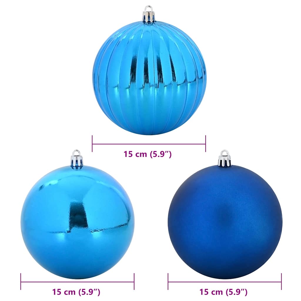 Set di palline di Natale XL 9 pcs Blu Plastica