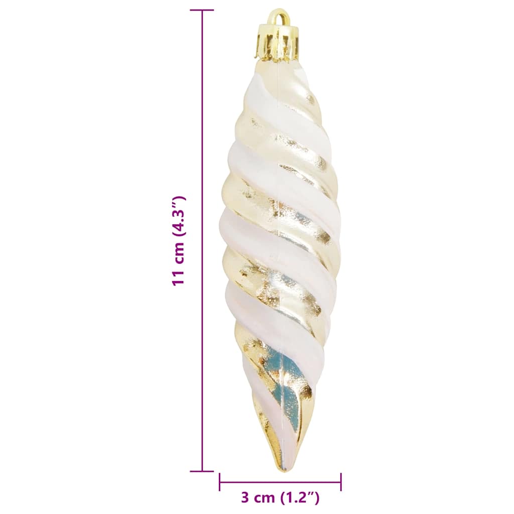 Palla a spirale di Natale 40 pcs Champagne Plastica