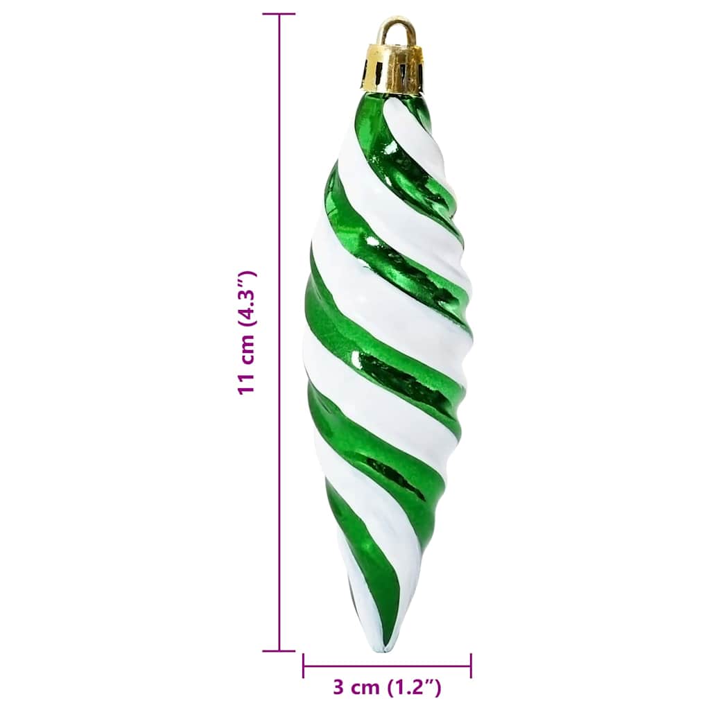 Palla a spirale di Natale 40 pcs Verde Plastica