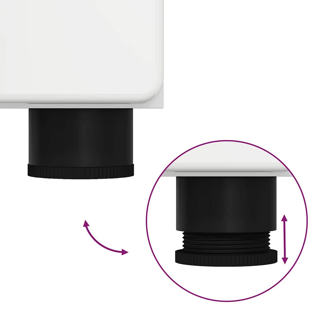 Credenza Bianco Lucido 60 x 35 x 182 cm Legno multistrato