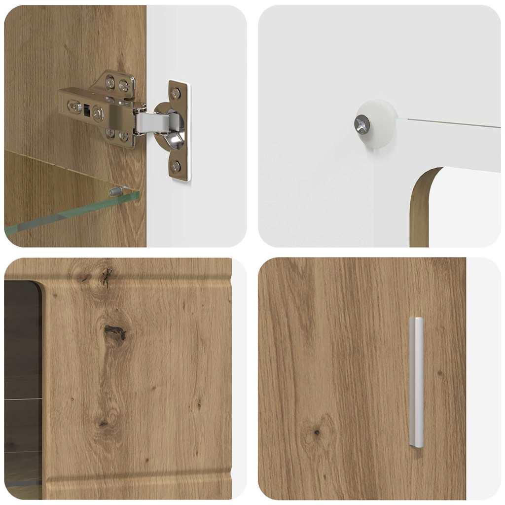 Set mobile TV FLORIN 3 pcs Rovere artigianale Legno multistrato