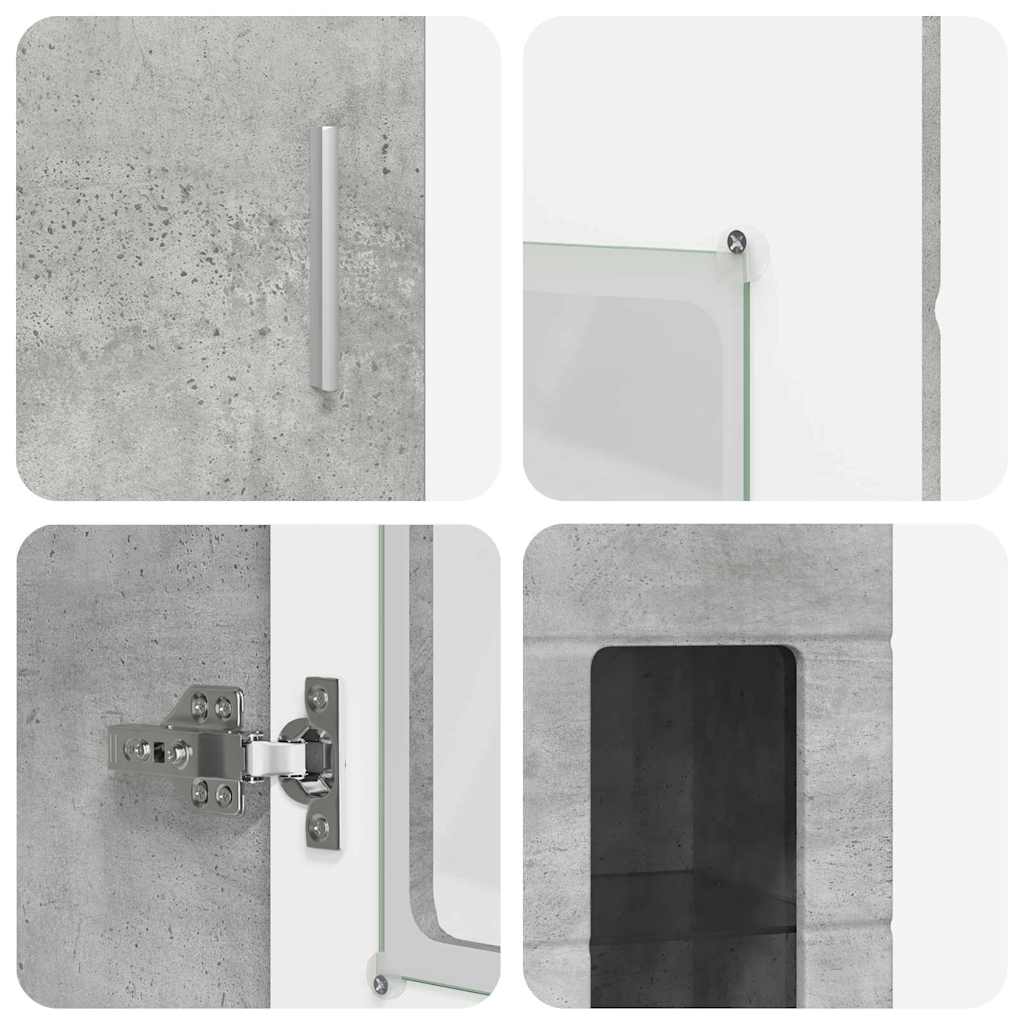 Set mobile TV FLORIN 3 pcs Grigio cemento Legno multistrato