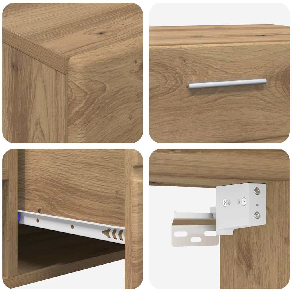 Set mobile TV FLORIN 3 pcs Rovere artigianale Legno multistrato
