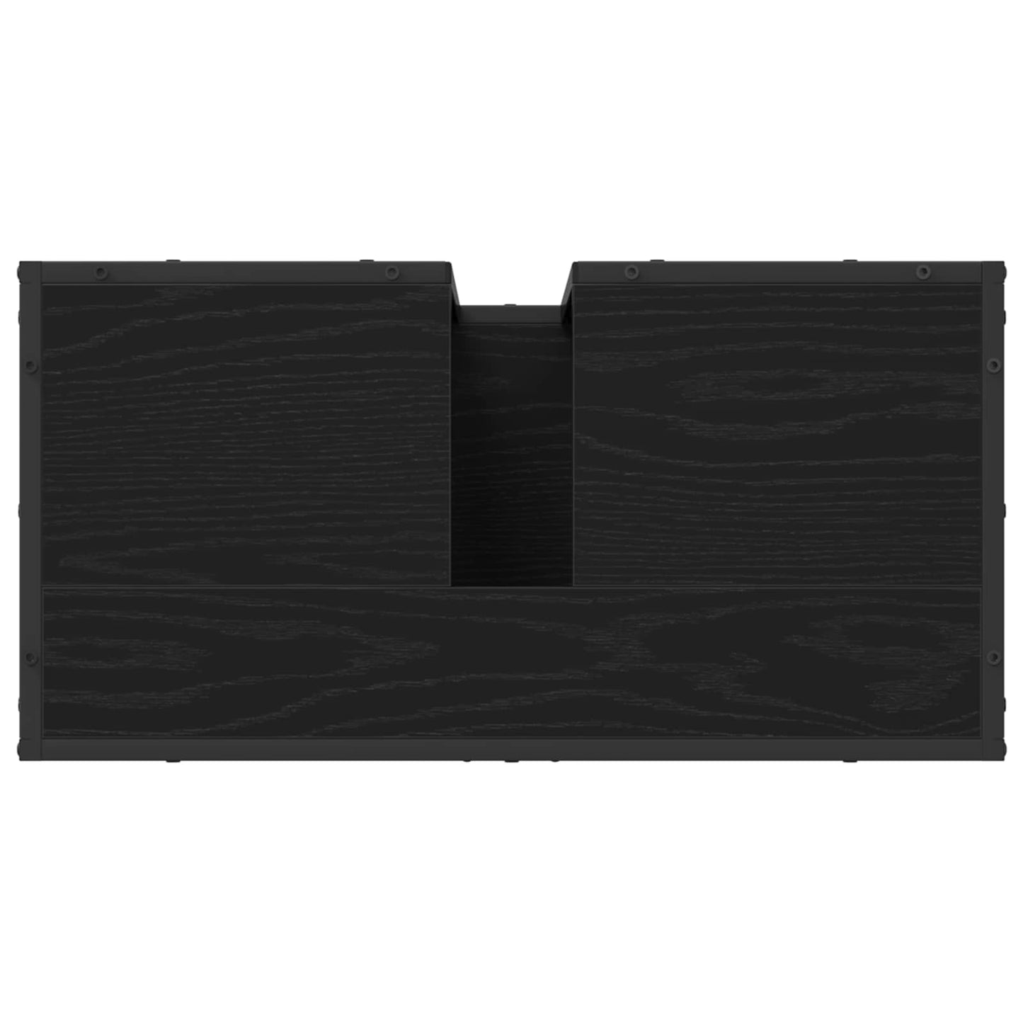 Set di mobili per il bagno 2 pcs Rovere Nero Legno multistrato | homemem39