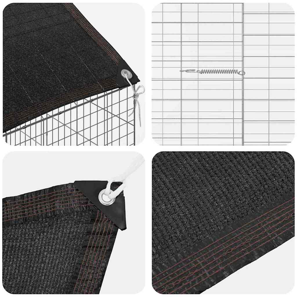 Gabbia per Conigli Argento 100 x 78 x 78 cm Acciaio zincato | homemem39