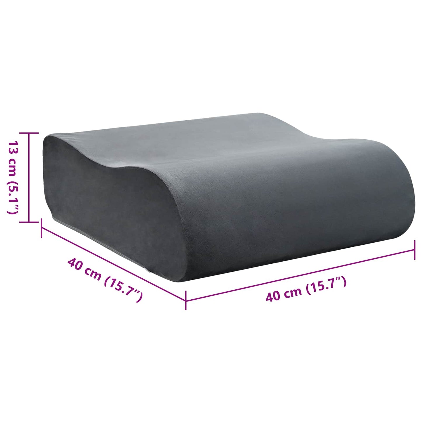 Cuscino per la seduta Grigio 40 x 40 x 13 cm Schiuma PU | homemem39