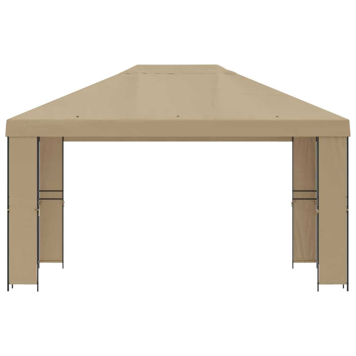 Gazebo 4 × 3 m Beige Poliestere e Acciaio 190 gsm | homemem39