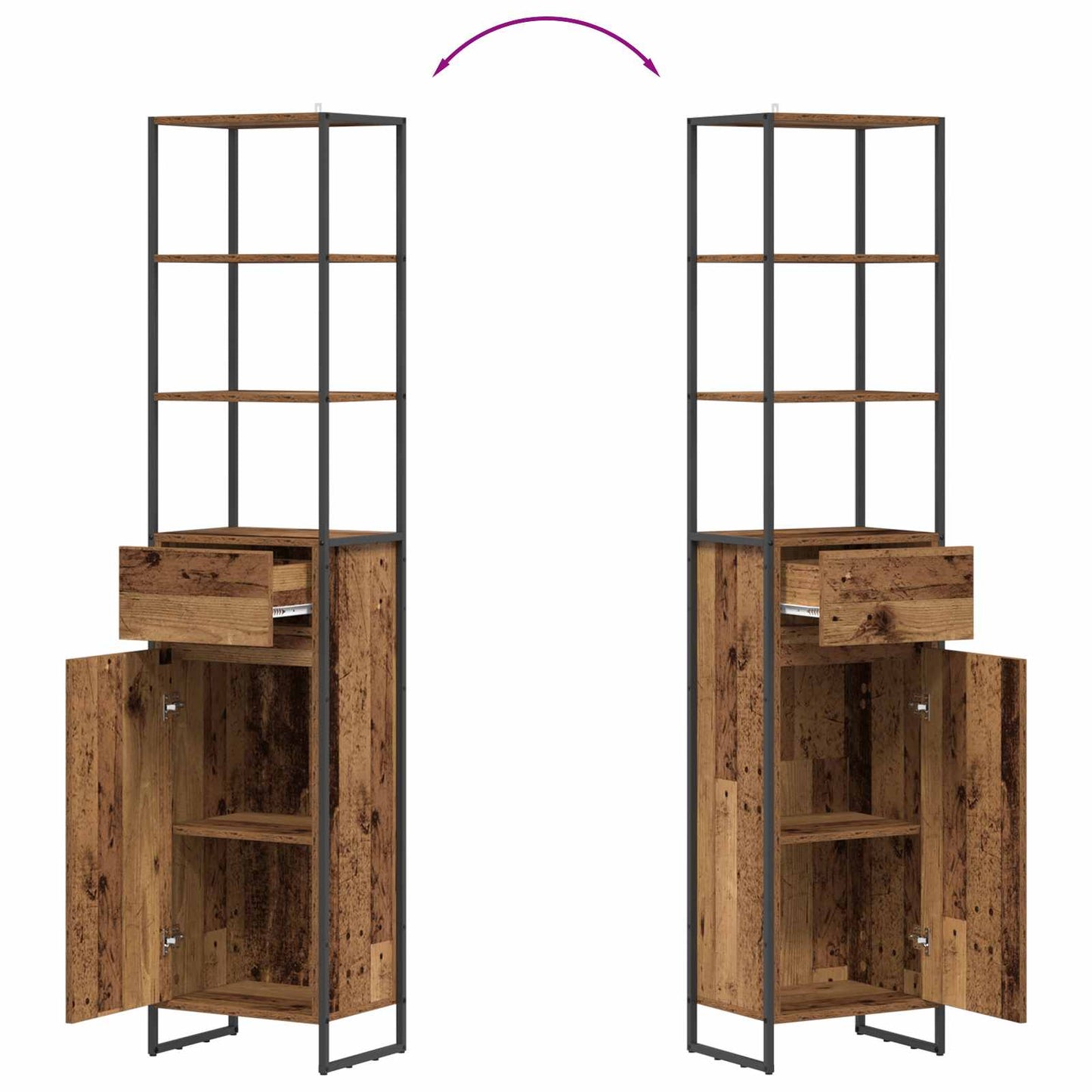Mobile da Bagno Legno vecchio 40 x 30 x 180 cm