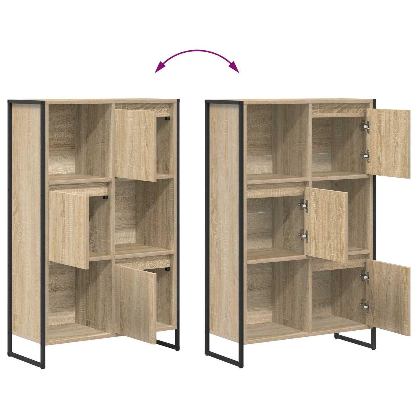 Armadio per Libri Sonoma 68 x 30 x 108.5 cm Legno multistrato