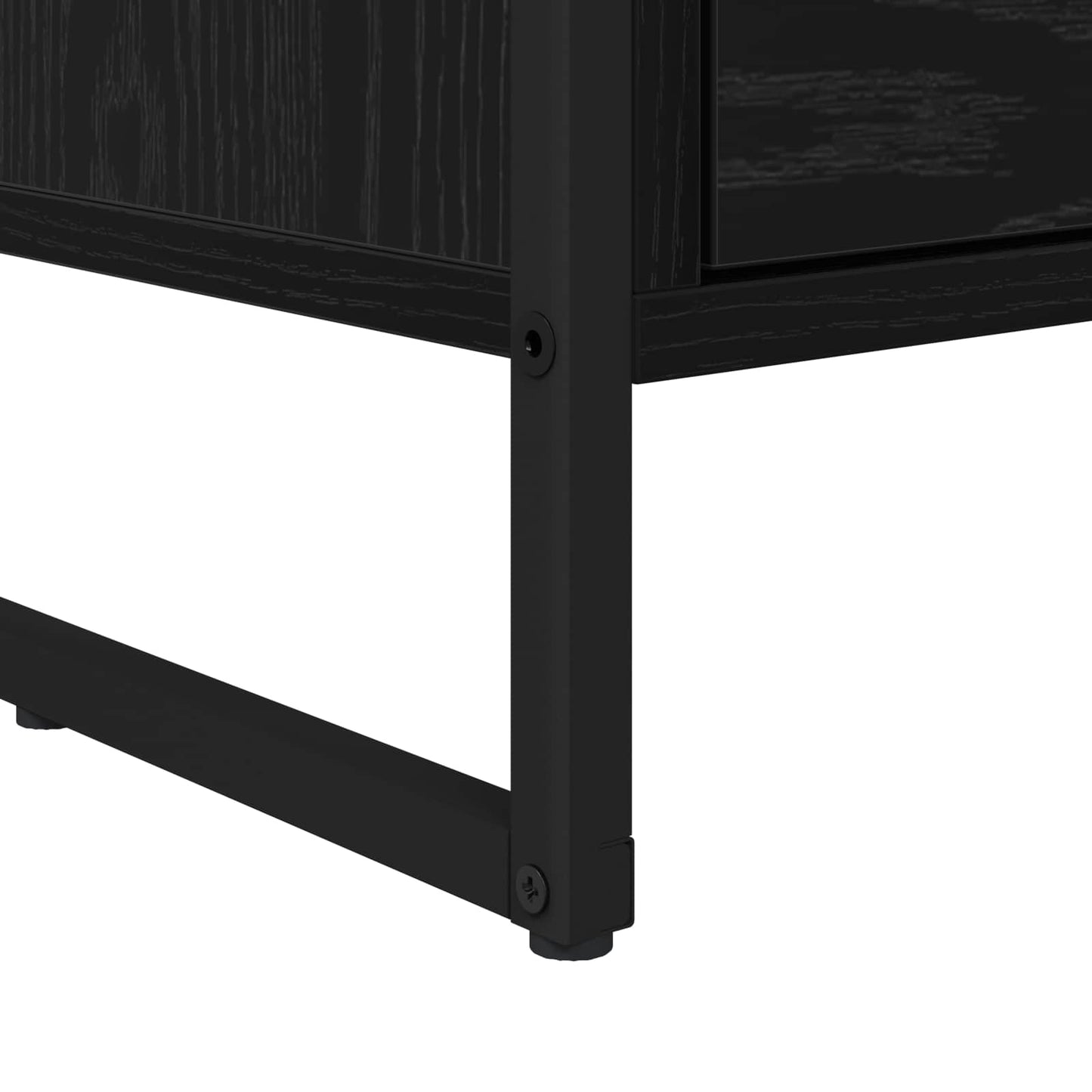Mobile TV 100 x 36 x 49.5 cm Rovere Nero Legno ingegnerizzato