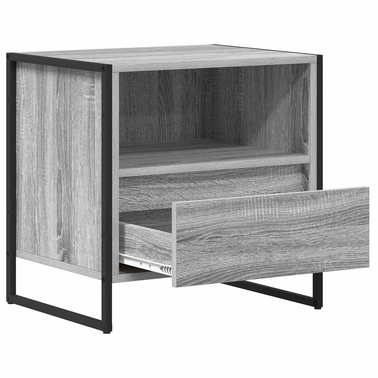 Comodino con cassetto 2 pcs Grigio Sonoma 50 x 39,5 x 50 cm