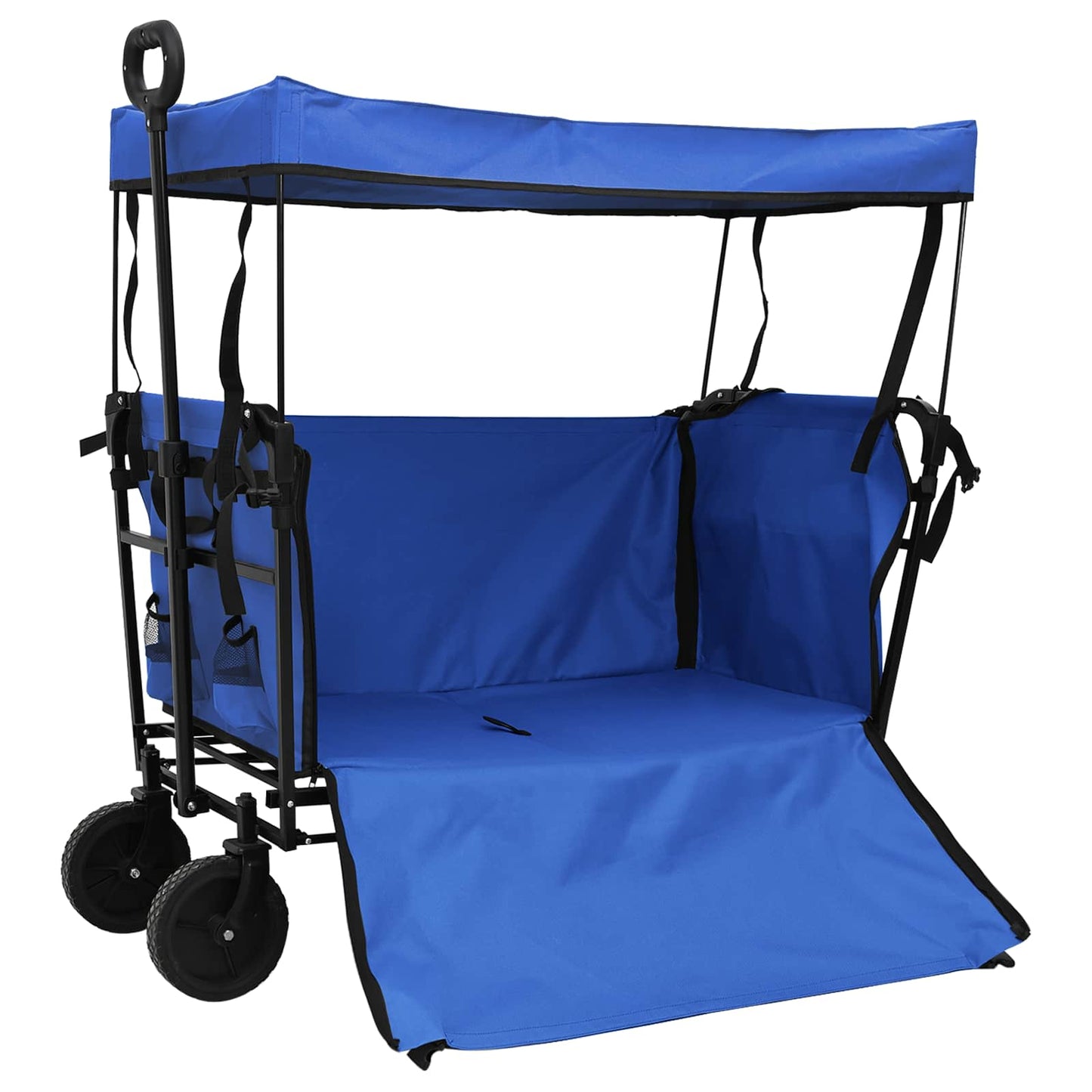 Carrello a Mano Pieghevole Nero 105 x 56,5 x 116 cm