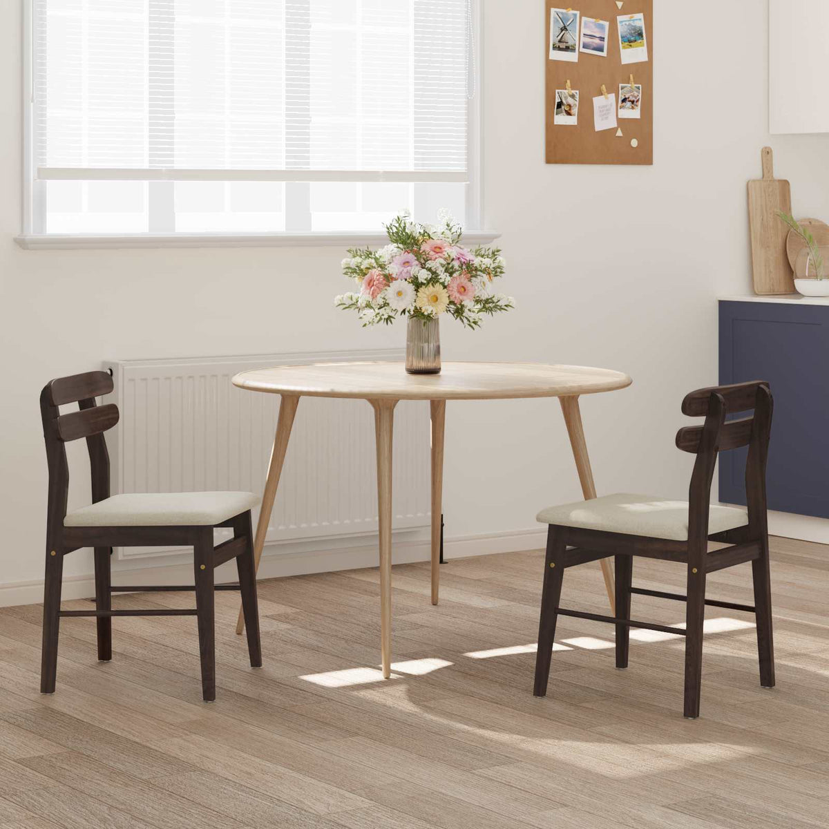 Sedia da pranzo 2 pz Legno di gomma solido - homemem39
