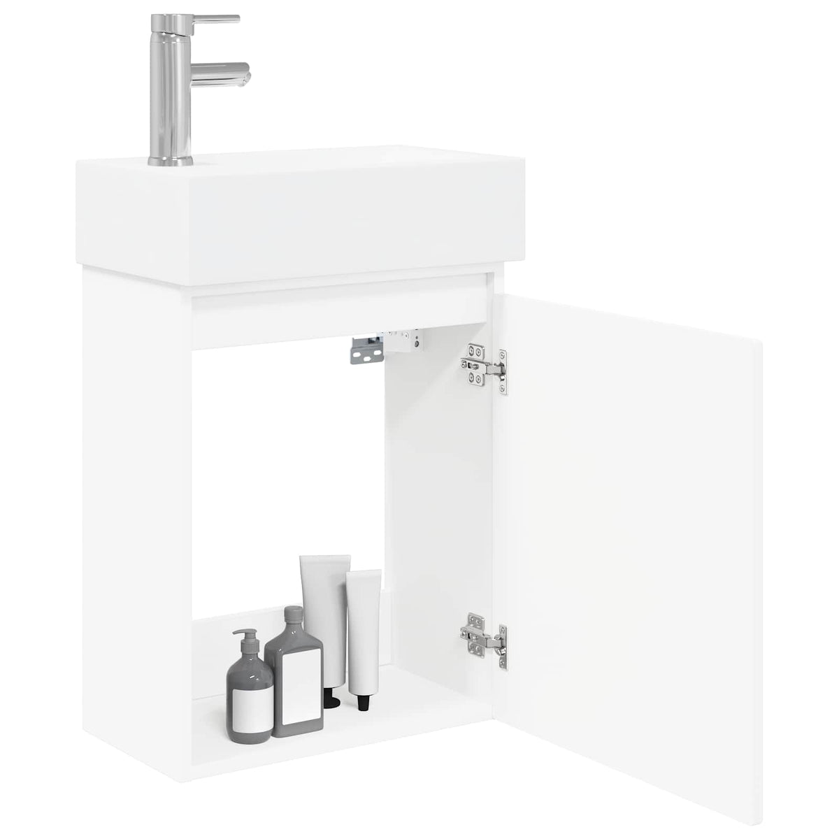 Mobile bagno con rubinetto Bianco 45,5 x 22,5 x 84 cm | homemem39
