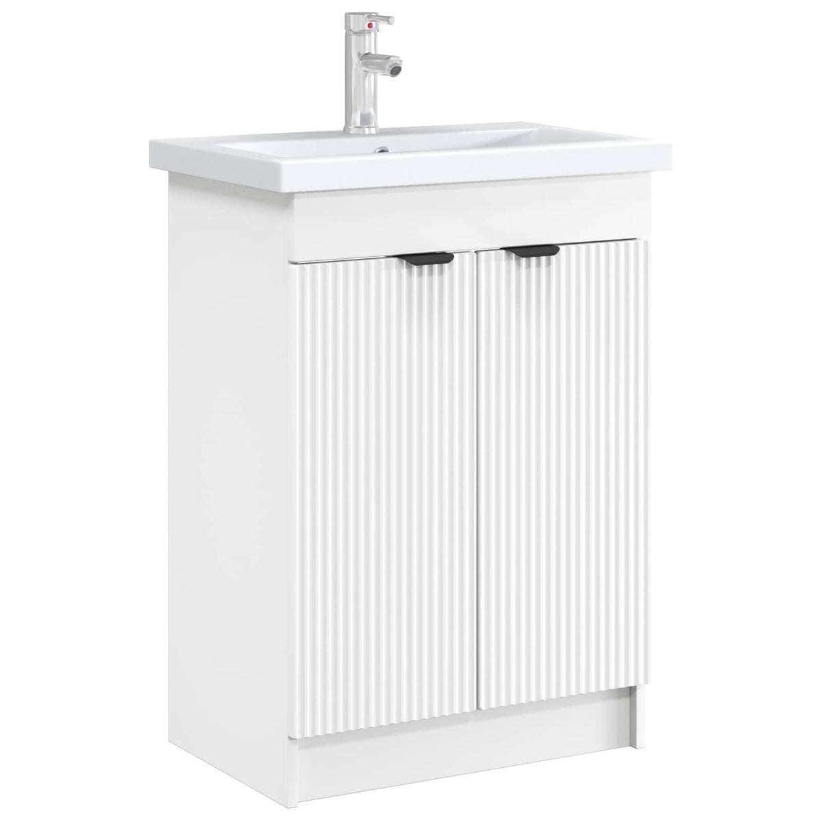 Mobiletto da bagno sotto il lavello Bianco 56 x 37,5 x 81 cm | homemem39