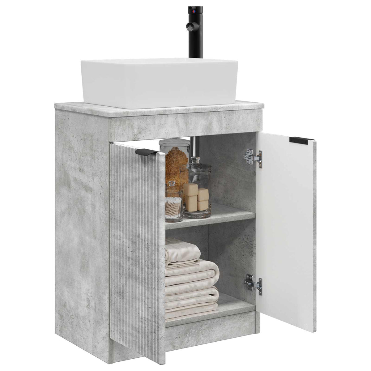 Mobile da bagno con lavabo Grigio Cemento 54 x 35 x 83 cm | homemem39