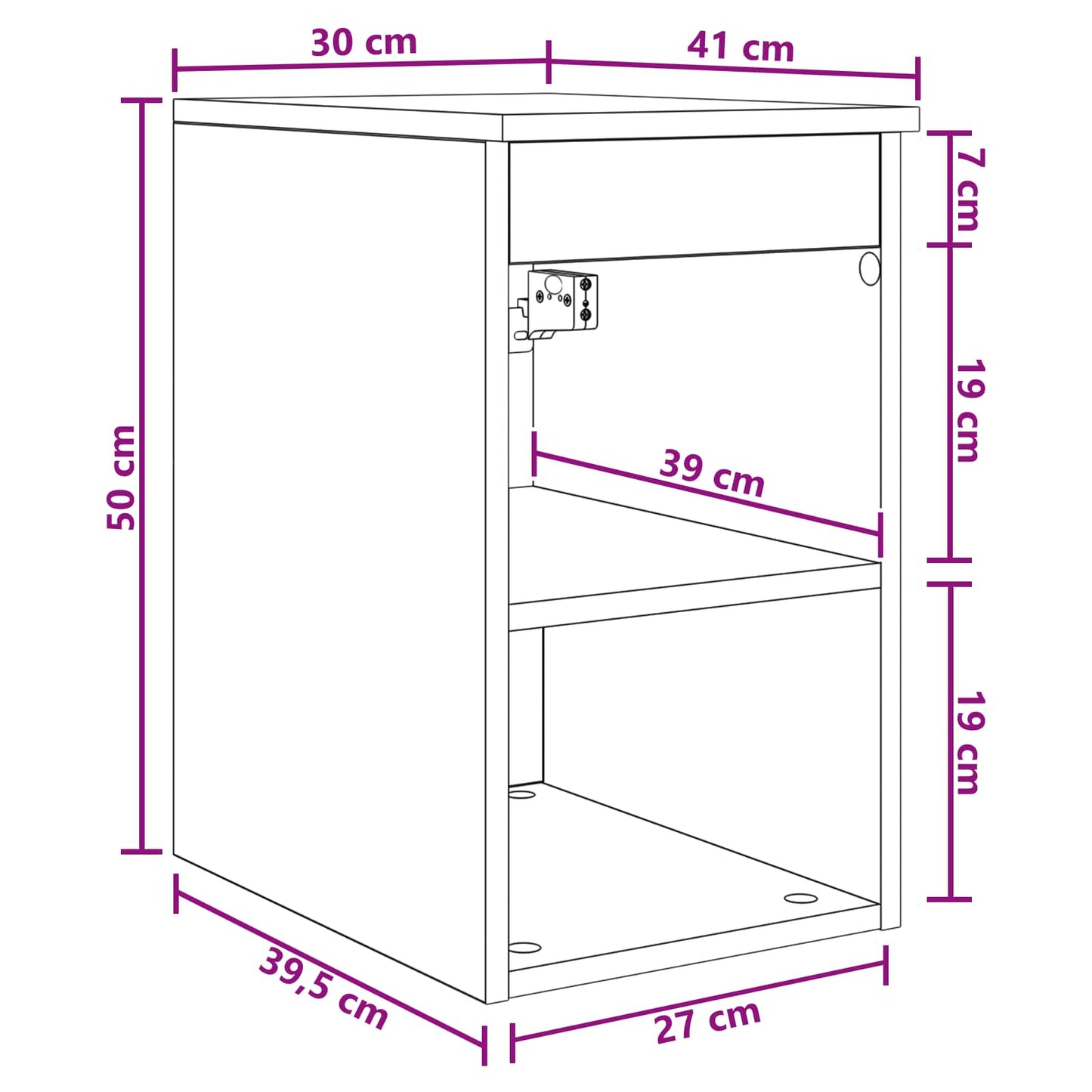 Armadio Bagno In-between Legno antico 30 x 41 x 50 cm | homemem39