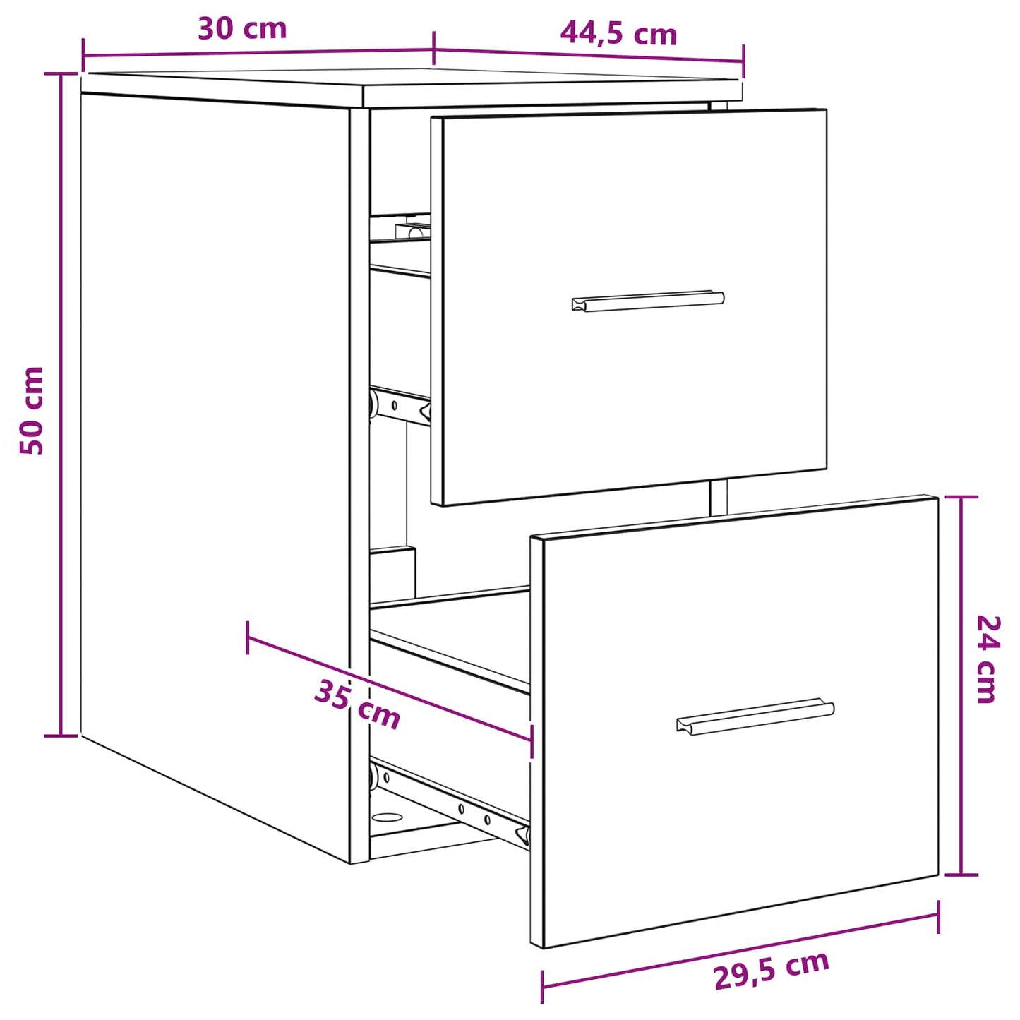 Armadio Bagno In-between Legno antico 30 x 44,5 x 50 cm | homemem39