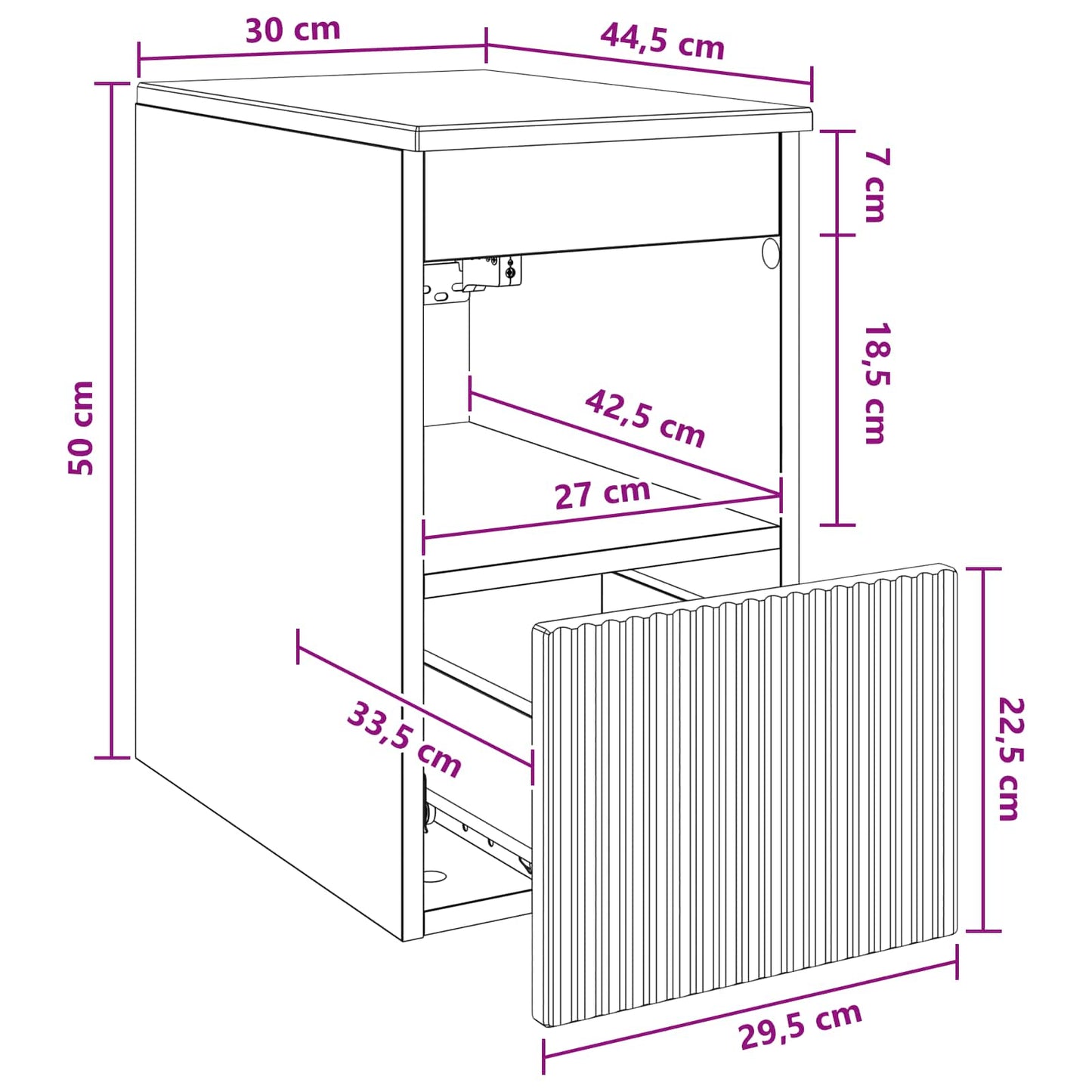 Mobile da Bagno Rovere Fumo 30 x 44,5 x 50 cm | homemem39