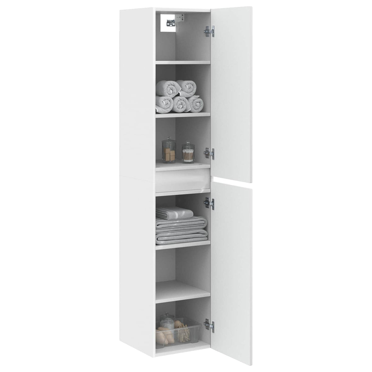 Mobiletto da Bagno a Muro Bianco 33 x 34,5 x 160 cm | homemem39