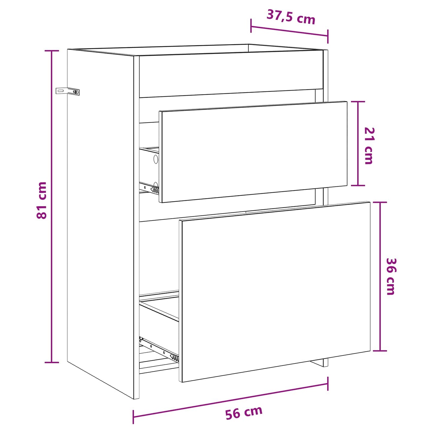 Mobiletto da Bagno Sotto Lavabo Sonoma grigio 56 x 37,5 x 81 cm | homemem39