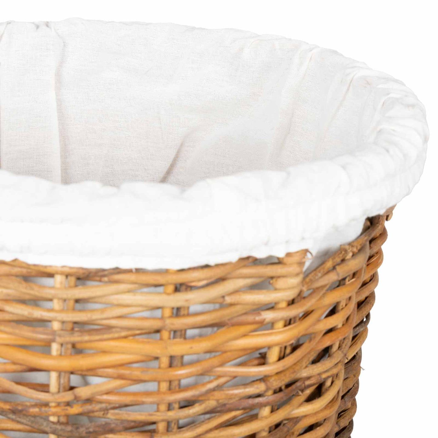 Cesto per la biancheria con coperchio 2 pcs Marrone Naturale | homemem39