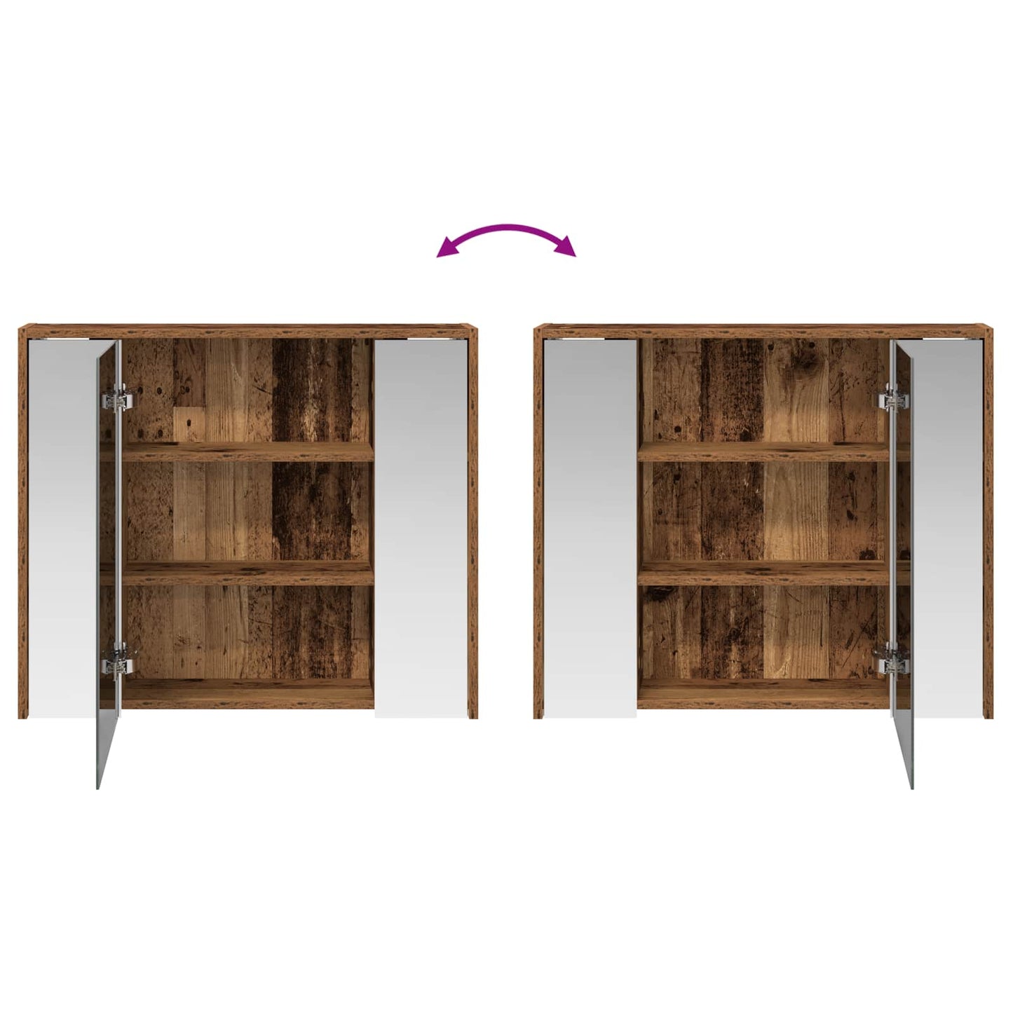 Mobiletto per specchio da bagno Legno vecchio | homemem39