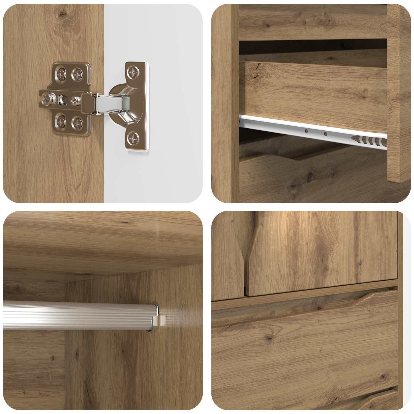 Guardaroba Rovere Artigianale 79,5 x 49 x 156 cm | homemem39