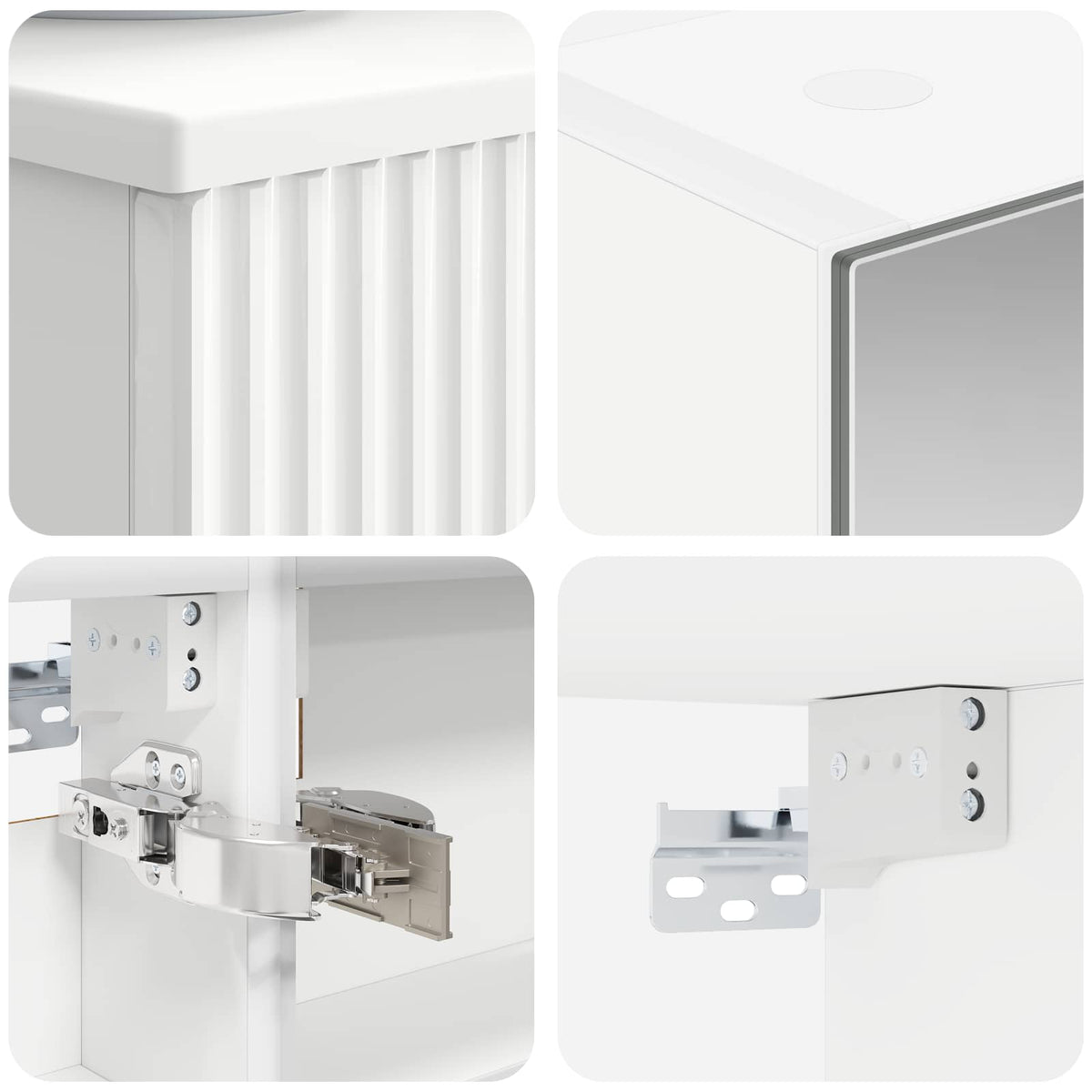 Set di mobili per il bagno 5 pz Bianco | homemem39
